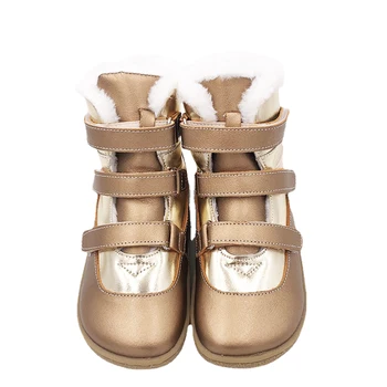 TipsieToes Висок Клас Марка Бос От Естествена Кожа За Малки Момичета И Момчета, Детски Обувки За Модерен Зимни Зимни Обувки