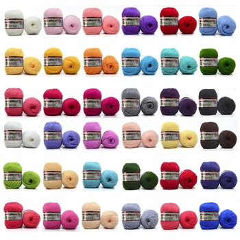 10шт 77 цвят в памучна Коприна Прежди за Плетене на една Мека Топла Кашмир Детска Прежди за ръчно Плетене 500 г/лот