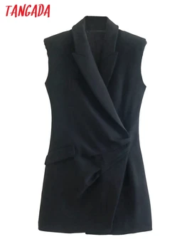 Tangada 2022 Женствена Рокля-сако с мирис без ръкави, Женствена Мини рокля QD164