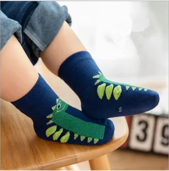 От 1 до 12 години, на 5 чифта детски чорапи, есенно-зимни нови обемни детски чорапи с герои от анимационни филми, за малките момчета и момичета