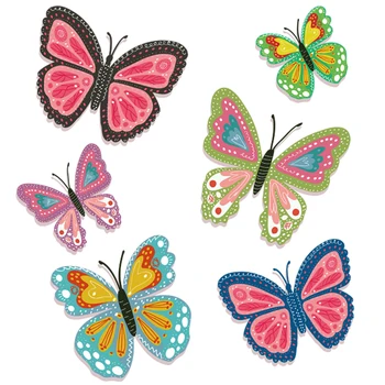 Група красиви ивици с пеперуди, гладящих ивици, дъска за апликация на дрехи, ленти за дрехи, апликация райе