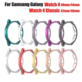Диамантен Калъф за Samsung Galaxy Watch 4 Калъф Класически 40 мм 44 мм Броня екранен Протектор за Galaxy Watch 4 42 мм и 46 мм Аксесоари