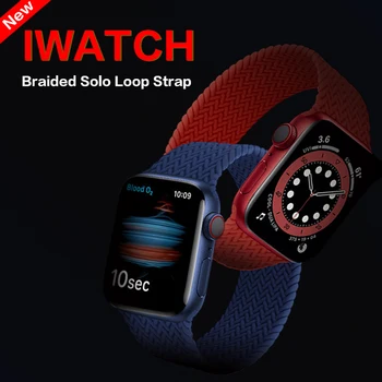 Най-новият Оплетена каишка за часовник Solo Loop За Apple Watch 1 2 34 5 6 iwatch 38 мм 42 мм 40 мм 44 мм Каишки за ръчни часовници Solicone каишка