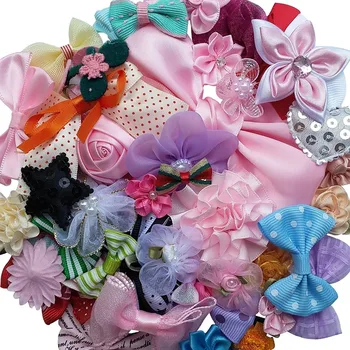 Смесете в насипно състояние 50шт Лента Цветя, Панделки Занаят Сватбена Украса Апликации