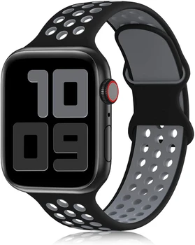 Мек Силиконов Ремък За Apple Watch Band 44 мм 40 мм 38 мм 42 мм iWatch мека гривна каишка за часовник Гривна correa iwatch 3 4 5 6 se